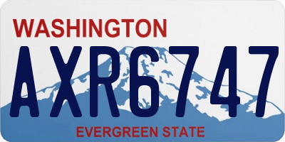 WA license plate AXR6747
