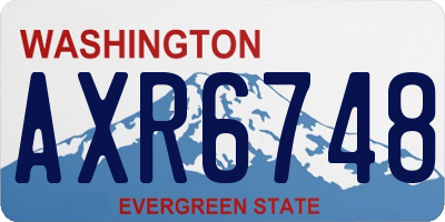 WA license plate AXR6748