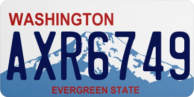 WA license plate AXR6749