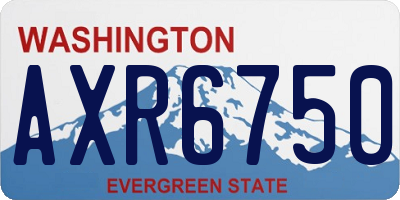 WA license plate AXR6750