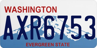 WA license plate AXR6753