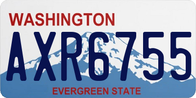 WA license plate AXR6755