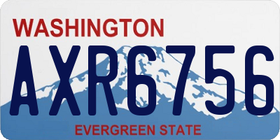 WA license plate AXR6756