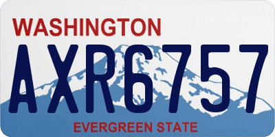 WA license plate AXR6757