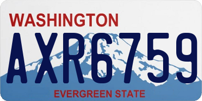 WA license plate AXR6759