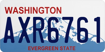 WA license plate AXR6761