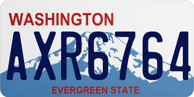 WA license plate AXR6764