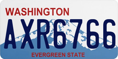 WA license plate AXR6766