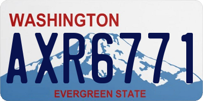WA license plate AXR6771