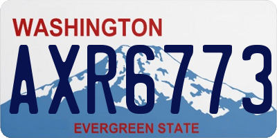 WA license plate AXR6773
