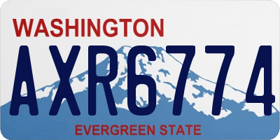 WA license plate AXR6774