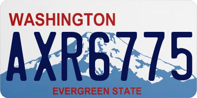 WA license plate AXR6775