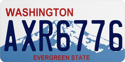 WA license plate AXR6776
