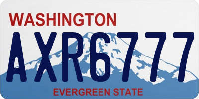 WA license plate AXR6777