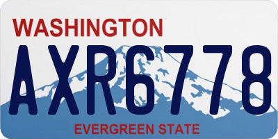 WA license plate AXR6778