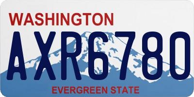 WA license plate AXR6780