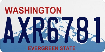 WA license plate AXR6781