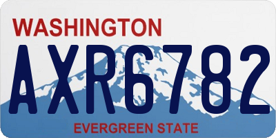 WA license plate AXR6782