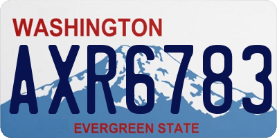 WA license plate AXR6783
