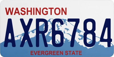 WA license plate AXR6784