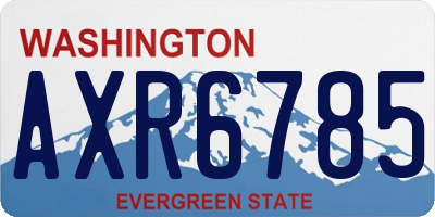 WA license plate AXR6785
