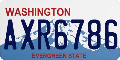 WA license plate AXR6786