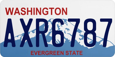 WA license plate AXR6787