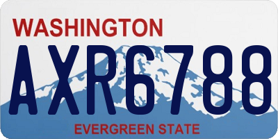 WA license plate AXR6788
