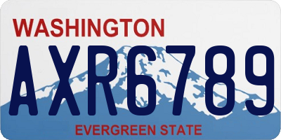 WA license plate AXR6789