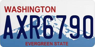 WA license plate AXR6790