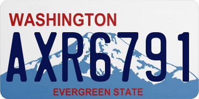 WA license plate AXR6791