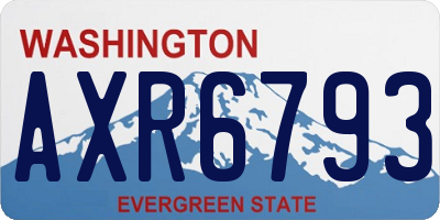 WA license plate AXR6793