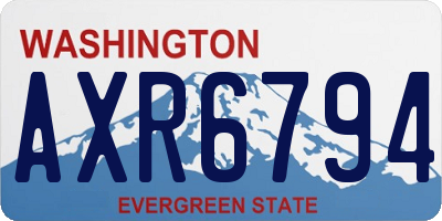 WA license plate AXR6794