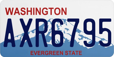 WA license plate AXR6795