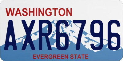 WA license plate AXR6796