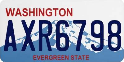 WA license plate AXR6798