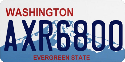 WA license plate AXR6800