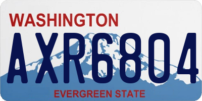 WA license plate AXR6804