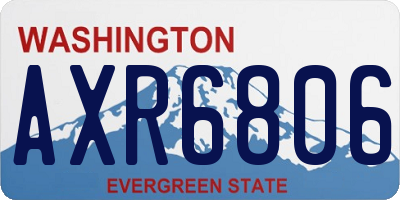 WA license plate AXR6806