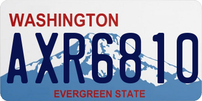 WA license plate AXR6810