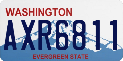 WA license plate AXR6811