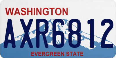 WA license plate AXR6812