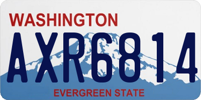 WA license plate AXR6814