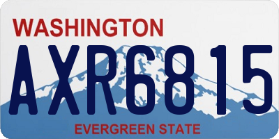 WA license plate AXR6815