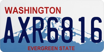 WA license plate AXR6816