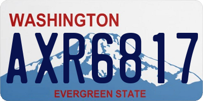 WA license plate AXR6817