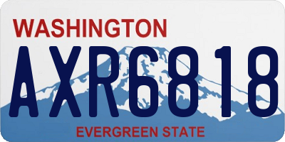 WA license plate AXR6818