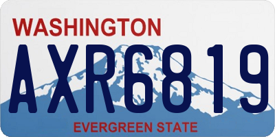 WA license plate AXR6819
