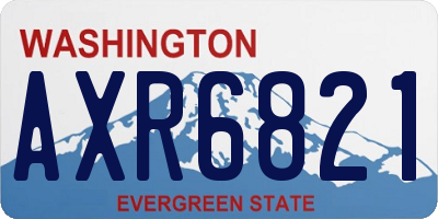 WA license plate AXR6821