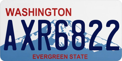 WA license plate AXR6822